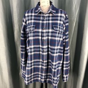 Jachs blue plaid flannel button down NWOT